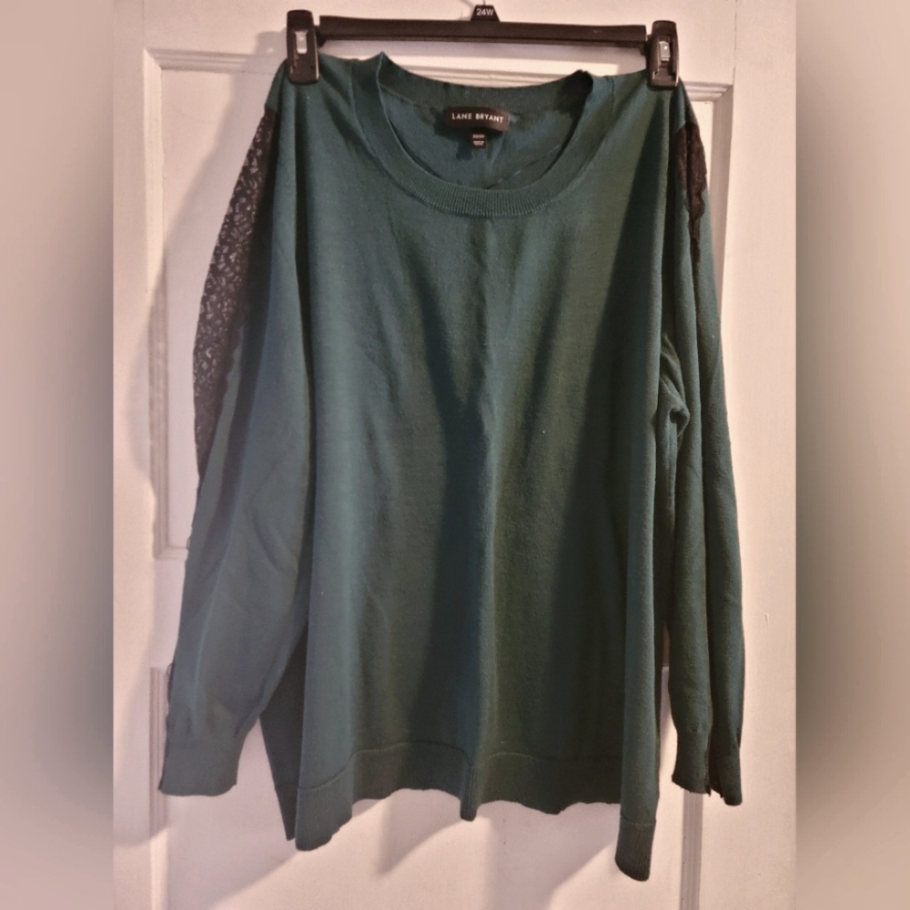 Lane Bryant size 22/24 Sweater with Lace inset on sleeves